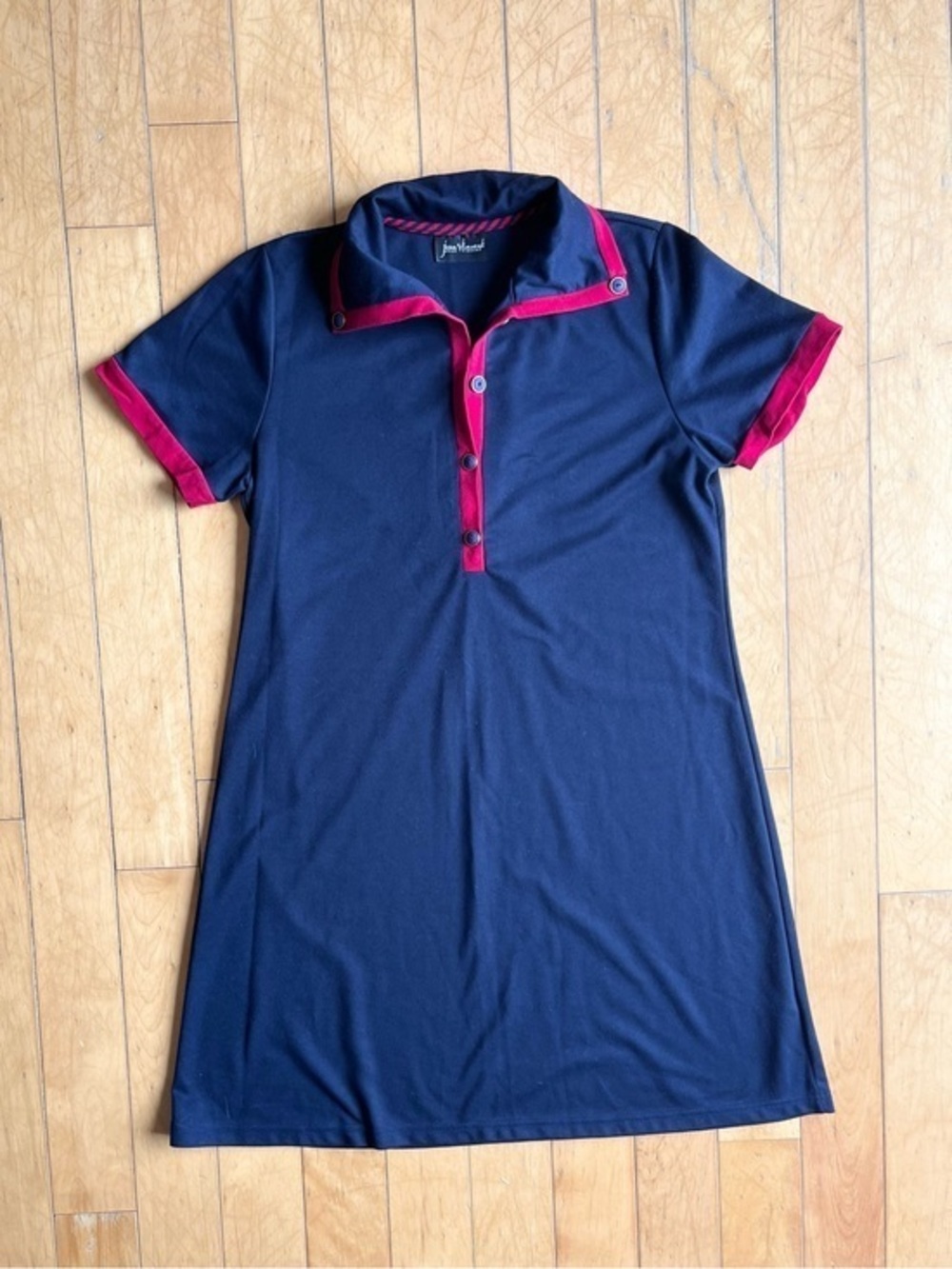 Jean Vincent Navy Polo‑Style Dress Size Medium